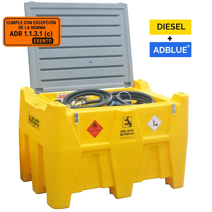 Depósito combinado 400 L gasóleo + 50 L AdBlue con bomba eléctrica 12/24 V - Carrytank 400 + 50