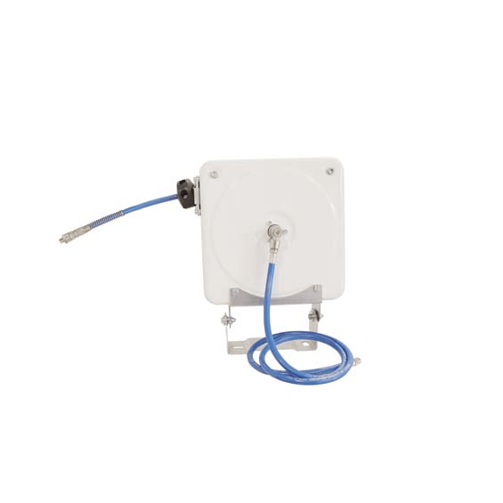 Enrollador automático de manguera para agua y aire carenado