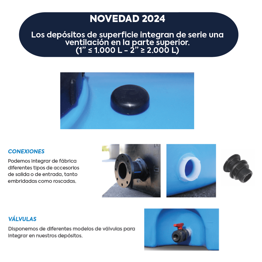 Depósitos de agua verticales Puffo bajo