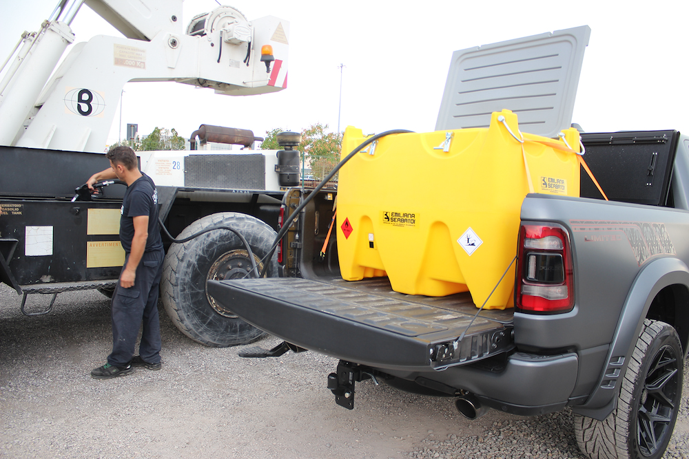 Depósito móvil 600 L para gasóleo con bomba eléctrica 12/24 V – Carrytank® CTK 600 Diesel