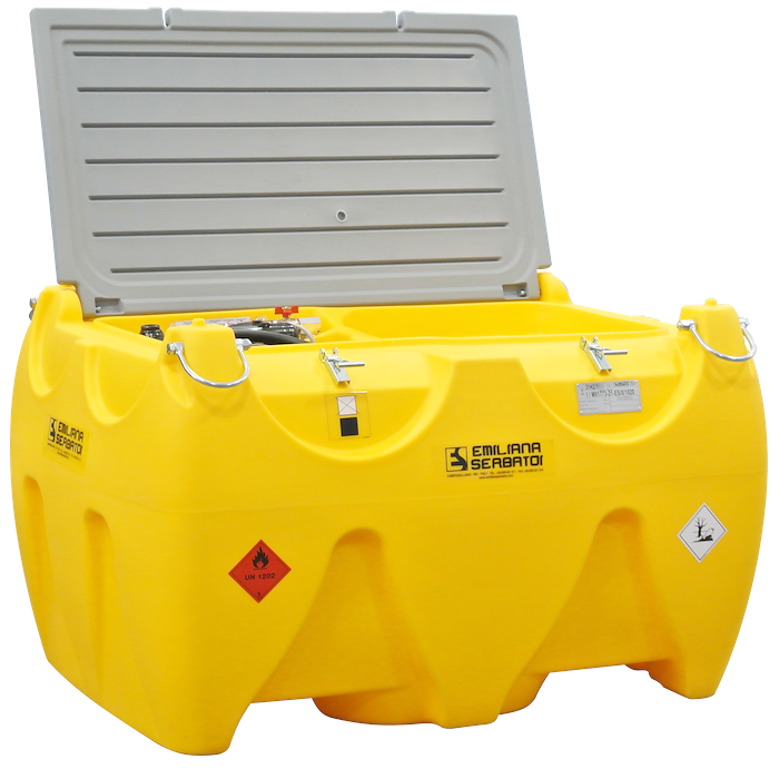 Depósito móvil 900 L para gasoil con bomba eléctrica 12/24 V – Carrytank® CTK 900 Diesel