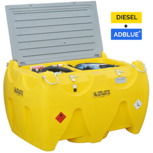 Depósito combinado 900 L gasoil + 100 L AdBlue con bomba eléctrica – Carrytank® 900 + 100