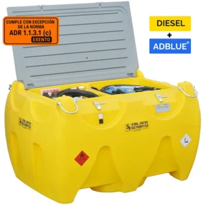 Depósito combinado 900 L gasoil + 100 L AdBlue con bomba eléctrica – Carrytank® 900 + 100